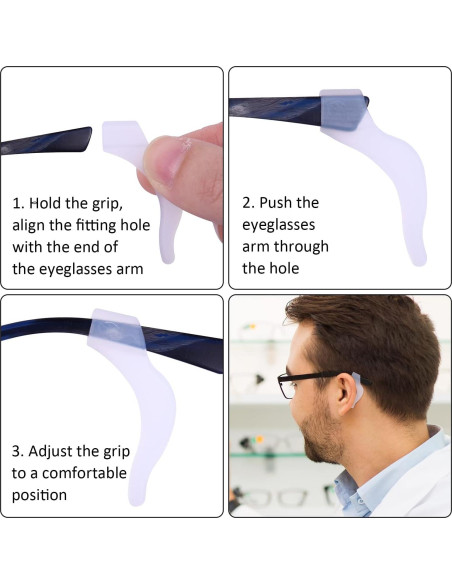 Sujetadores de Gafas Hishelf 12 Pares Silicona Antideslizante