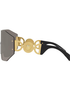 Gafas de sol Versace unisex espejo gris marco plateado 2
