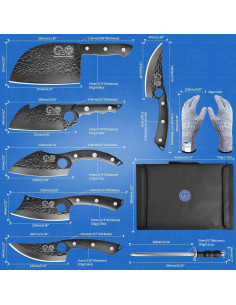 Conjunto de cuchillos de cocina XYJ con bloque magnético 15 piezas 2