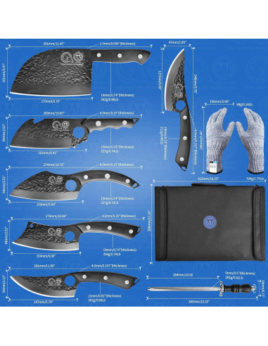 Conjunto de cuchillos de cocina XYJ con bloque magnético 15 piezas