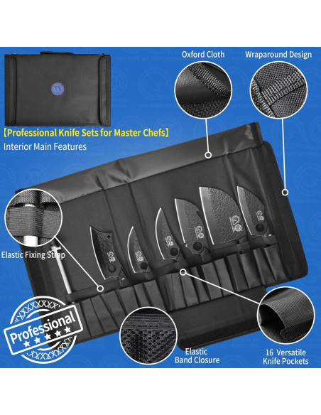 Conjunto de cuchillos de cocina XYJ con bloque magnético 15 piezas