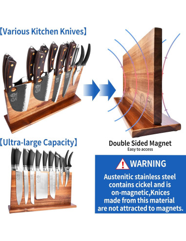 Conjunto de cuchillos de cocina XYJ con bloque magnético 15 piezas