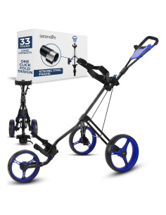 Carro de Golf SereneLife Plegable Azul - Ligero 7.1 kg