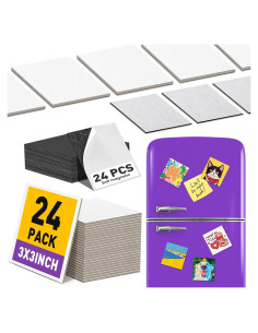 Paquete de 24 Lienzos Magnéticos Mini 7.6x7.6cm ESRICH