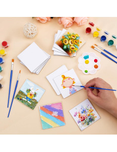 Paquete de 24 Lienzos Magnéticos Mini 7.6x7.6cm ESRICH 2