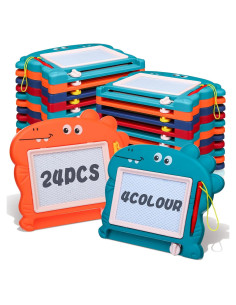 24 Mini Pizarras Magnéticas Fulmoon 64x42cm Borrables Colores