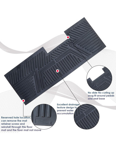 Alfombrilla de Piso CartClan para Carrito de Golf Club Car Precedent