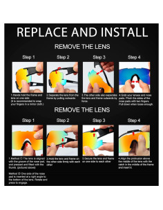 Gafas de Ciclismo SPOSUNE UV400 con 4 Lentes Intercambiables 2