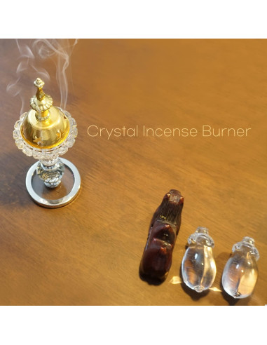 Horno de Bakhoor DANAWA de Vidrio Hexagonal Oro 6.2x17cm