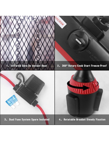 Calentador Eléctrico para Carro de Golf Gociean 48V 400W