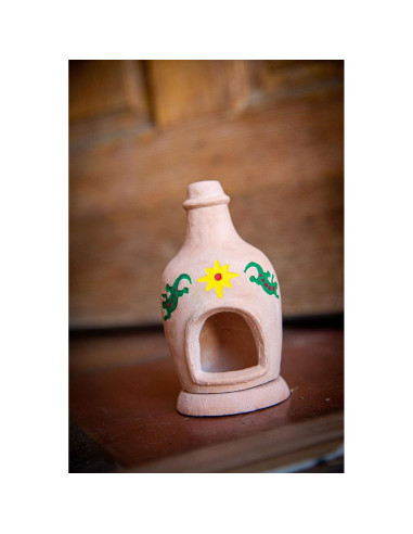 Quemador de Incienso Chiminea Santa Fe + 40 Ladrillos Piñón