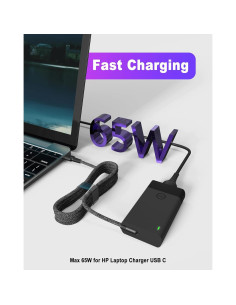Cargador USB-C 65W STJJNNWI Compatible con HP Envy y EliteBook 2