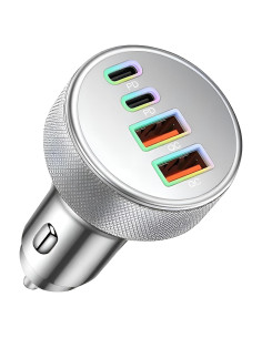 Cargador de Coche USB-C 4 Puertos Ankuee 90W Carga Rápida