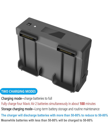 Cargador de Baterías 5 en 1 Hanatora para DJI Air 2S y Mavic Air