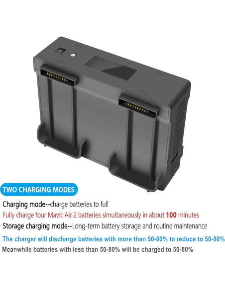 Cargador de Baterías 5 en 1 Hanatora para DJI Air 2S y Mavic Air