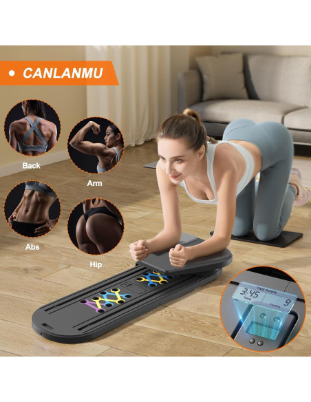 Tabla de Pilates Canlanmu Multifuncional Plegable 150kg