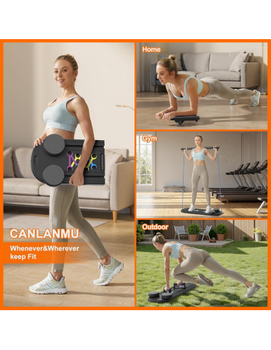 Tabla de Pilates Canlanmu Multifuncional Plegable 150kg