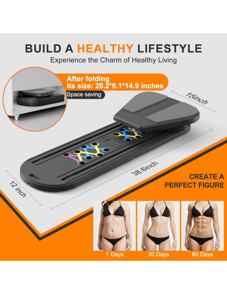 Tabla de Pilates Canlanmu Multifuncional Plegable 150kg