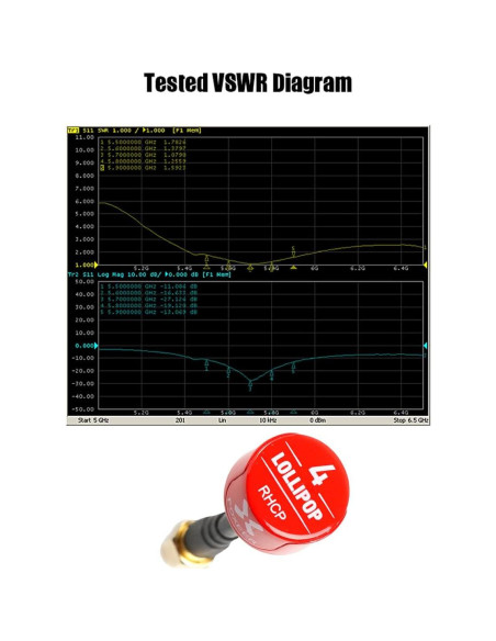 Antena FPV FOXEER Lollipop 4 5.8GHz RHCP 2.6dBi SMA - 2 Pcs