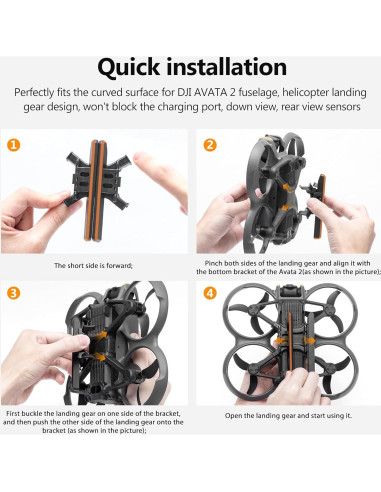 Patas de Aterrizaje STARTRC para Drone DJI Avata 2 - Naranja