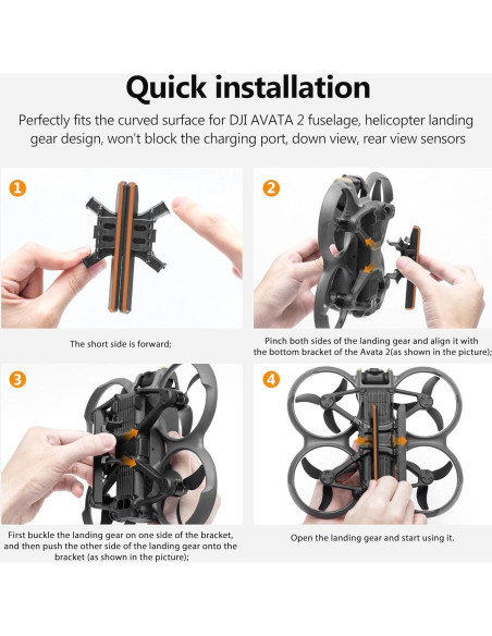 Patas de Aterrizaje STARTRC para Drone DJI Avata 2 - Naranja
