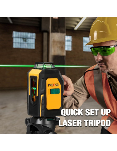 Cinta Métrica Digital 2-en-1 PREXISO 4.88m y Nivel Láser 360