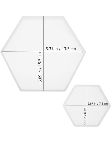 Molde de Silicona Hexagonal HOODANCOS 3 Piezas para Epoxy