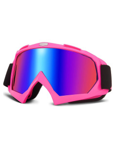 Gafas de Motocross KEMIMOTO con Protección UV - Lente Rosa
