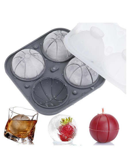 Molde de Hielo Balón de Baloncesto Amyandone 4 Cavidades