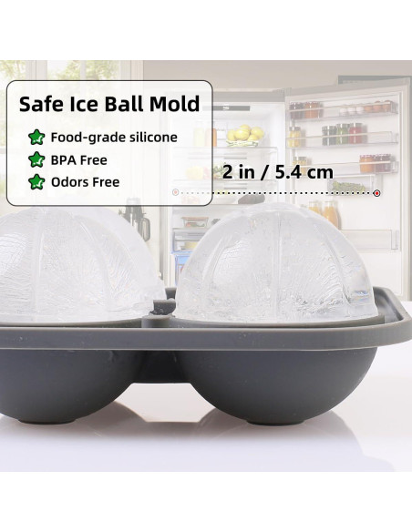 Molde de Hielo Balón de Baloncesto Amyandone 4 Cavidades