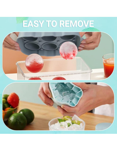 Molde de Hielo de Silicona Guo Xu Jiang Fan - 4 Piezas