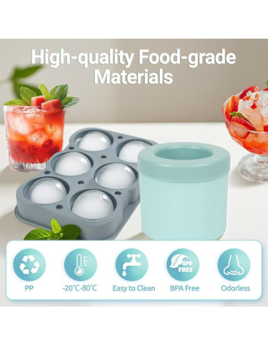 Molde de Hielo de Silicona Guo Xu Jiang Fan - 4 Piezas