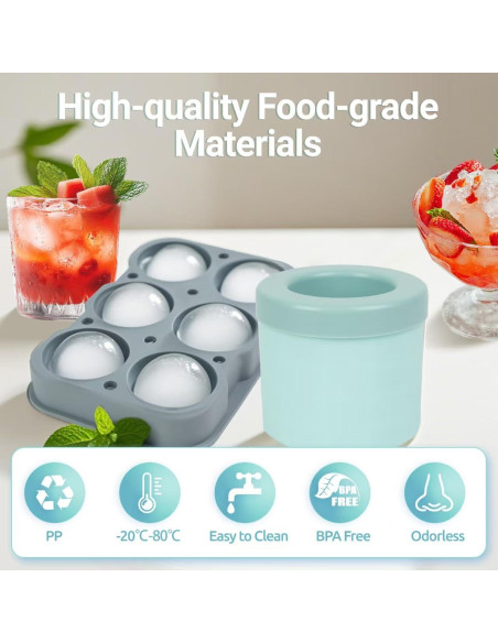 Molde de Hielo de Silicona Guo Xu Jiang Fan - 4 Piezas