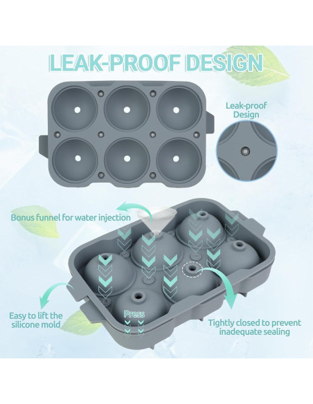 Molde de Hielo de Silicona Guo Xu Jiang Fan - 4 Piezas