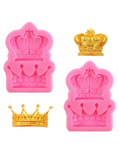 Moldes de Silicona para Fondant en Forma de Corona Meyeyaia