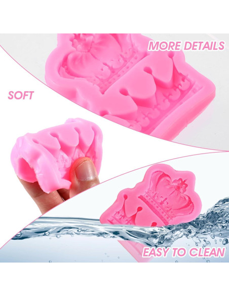 Moldes de Silicona para Fondant en Forma de Corona Meyeyaia