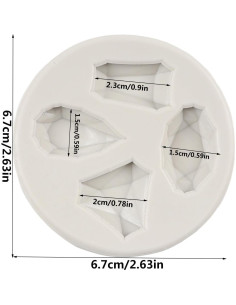 Molde de Silicona para Gemas QDMOLDS 6.68 cm Decoración Pasteles 2