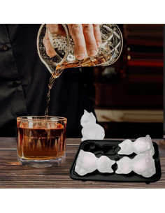 Molde de Hielo 3D de Gato Daarcin - Silicona Libre de BPA 2