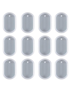 20 Moldes de Silicona Ovalados TuNan para Joyería y Llaveros