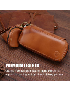 Estuche de Pipas STAR VISTA Marco de Piel Premium con Soporte 2