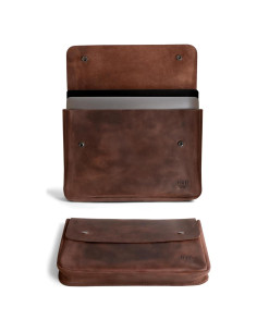 Carpeta A5 Hide & Drink de Cuero Vintage Marrón Bourbon