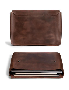 Carpeta A5 Hide & Drink de Cuero Vintage Marrón Bourbon 2