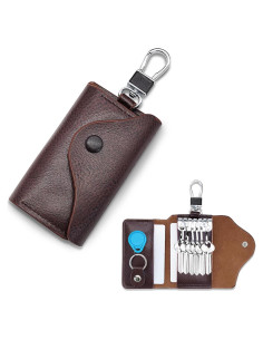 Funda para Llaves de Cuero AdiStylinno, Compacta y Multifuncional