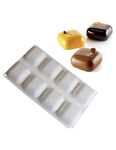 Molde de Silicona Cuadrado 8 Cavidades TUKE para Hornear