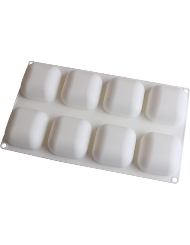 Molde de Silicona Cuadrado 8 Cavidades TUKE para Hornear