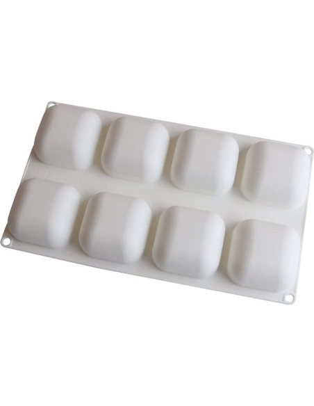 Molde de Silicona Cuadrado 8 Cavidades TUKE para Hornear