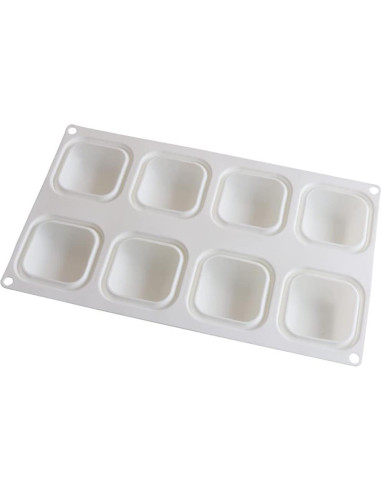 Molde de Silicona Cuadrado 8 Cavidades TUKE para Hornear