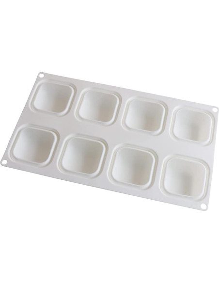 Molde de Silicona Cuadrado 8 Cavidades TUKE para Hornear