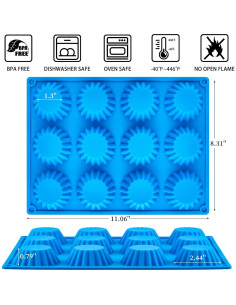 Moldes de Silicona CLUEWR para Taza de Mantequilla de Maní - 3 Pcs 2