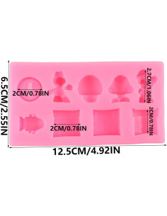 Molde de Silicona QDMOLDS Hongo Dragón y Monedas de Oro 9 Huecos 2